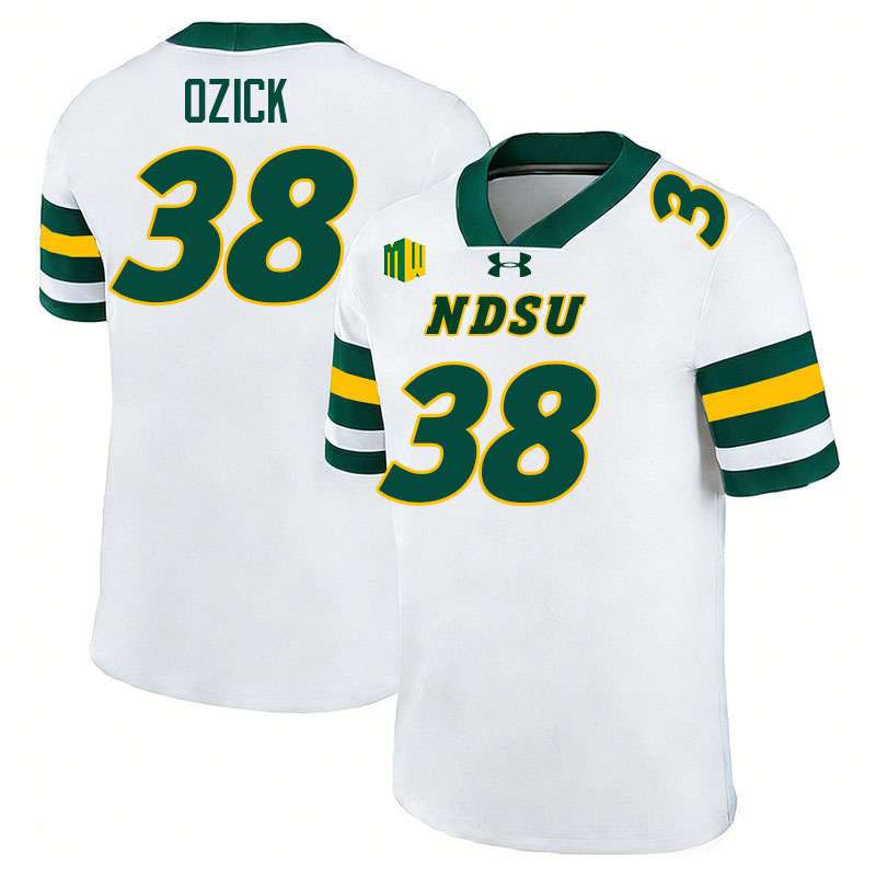 North Dakota State Bison #38 Eli Ozick College Football Jerseys,Uniforms-White